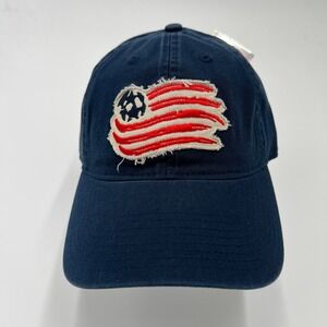 New England Revolution MLS Baseball Cap Navy Blue Embroidered Patch Strapback